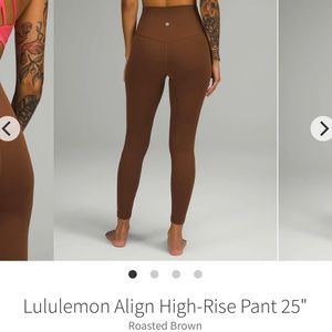 Lululemon Align Leggings 25” size 4 Roasted Brown